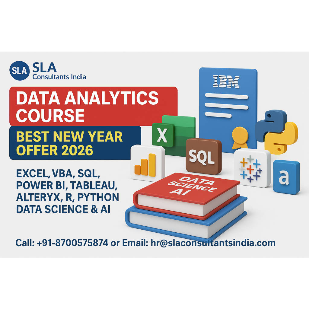 Online Data Analytics Course in Delhi with Free Python+Tableau by SLA Institute in Delhi, NCR, Banking Analyst 